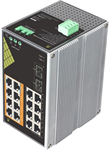 Conexpro GNT-IG1218F8-AC, Industrial PoE switch for DIN rail, 16x LAN, 8x PoE, 2x SFP