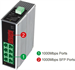 Conexpro GNT-IG1210GF-DC, Industrial switch for DIN rail, 8x LAN, 2x SFP