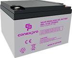 Conexpro battery gel, 12V, 28Ah, lifetime 10-12 years, M5, Deep cycle