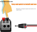Conexpro DC power connector plug 2.1x5.5 mm with spring clamp