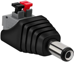 Conexpro DC power connector plug 2.1x5.5 mm with spring clamp