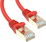 Conexpro slim patch cable STP, CAT6A, 0.5m, red