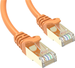 Conexpro slim patch cable STP, CAT6A, 1m, orange