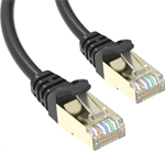 Conexpro slim patch cable STP, CAT6A, 1m, black