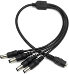 Conexpro DC power splitter, 4x male, 1x female