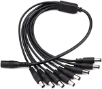 Conexpro DC power splitter, 8x male, 1x female
