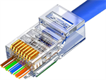 Conexpro pass-through connector RJ45 UTP, CAT5E, Wire Cross