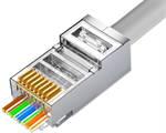 Conexpro pass-through connector RJ45 FTP, CAT6, Wire Cross