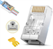Conexpro pass-through connector RJ45 FTP, CAT6, Wire Cross