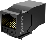 Conexpro keystone coupler UTP, CAT6A, RJ45, black