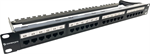 Conexpro 19" patch panel UTP, CAT6, 24 ports, 1U