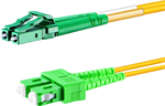 Conexpro fiber optic patch cord, LCapc/SCapc, Duplex, Singlemode 9/125, 1m