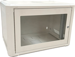 Conexpro networking cabinet 19" 6U/400mm, FLAT PACK, glass door