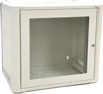 Conexpro networking cabinet 19" 9U/400mm, FLAT PACK, glass door