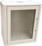 Conexpro networking cabinet 19" 12U/400mm, FLAT PACK, glass door