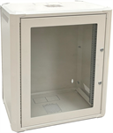 Conexpro networking cabinet 19" 15U/400mm, FLAT PACK, glass door