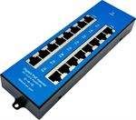 Conexpro passive Gigabit PoE metal panel, 8 ports