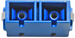 Conexpro fiber optic coupler SC-SC, UPC, Singlemode, Duplex, without flange