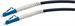 Conexpro fiber optic outdoor patch cord, LCupc/LCupc, Simplex, Singlemode, 50m