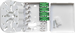 Conexpro FBOX4SC+4H-O, FTTH terminal box with 4x SC APC simplex coupler