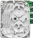 Conexpro FBOX4SC+4H-O, FTTH terminal box with 4x SC APC simplex coupler