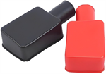 Conexpro protective caps for battery terminals, black and red