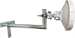 Wall-mounted antenna bracket "L", length 50cm, height 20cm, diameter 42mm, T-base