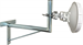 Wall-mounted antenna bracket "L", length 50cm, height 30cm, diameter 42mm, T-base and brace