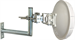 Wall-mounted antenna bracket "L", length 25cm, height 20cm, diameter 32mm, retail package