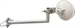 Antenna mast mounted holder "L", lenght 50cm, height 20cm, diameter 42mm, U-Bolt 100mm, hot-dip zinc