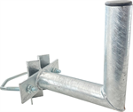 Antenna mast mounted holder "L", lenght 20cm, height 20cm, diameter 42mm, U-Bolt 100mm, hot-dip zinc