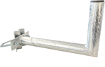 Antenna mast mounted holder "L", lenght 35cm, height 20cm, diameter 42mm, U-Bolt 100mm, hot-dip zinc