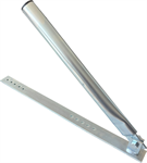 Antenna mount with tilt adjustment for installation under roof tiles onto a rafter, length 40cm, diameter 35mm