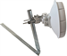 Antenna mount with tilt adjustment for installation under roof tiles onto a rafter, length 40cm, diameter 35mm