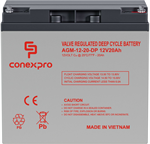 Conexpro batery AGM 12V, 20Ah, lifetime 10 years, M5, Deep cycle