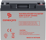 Conexpro batery AGM 12V, 45Ah, lifetime 10 years, M6, Deep cycle