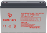 Conexpro batery AGM 12V, 100Ah, lifetime 10 years, M8, Deep cycle