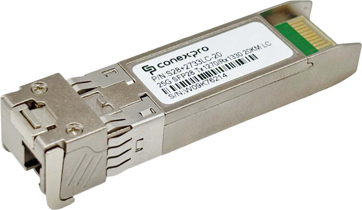 Conexpro 25G SFP28 optical module, WDM/BiDi, SM, Tx1270/Rx1330nm, 20km, 1x LC, DDM