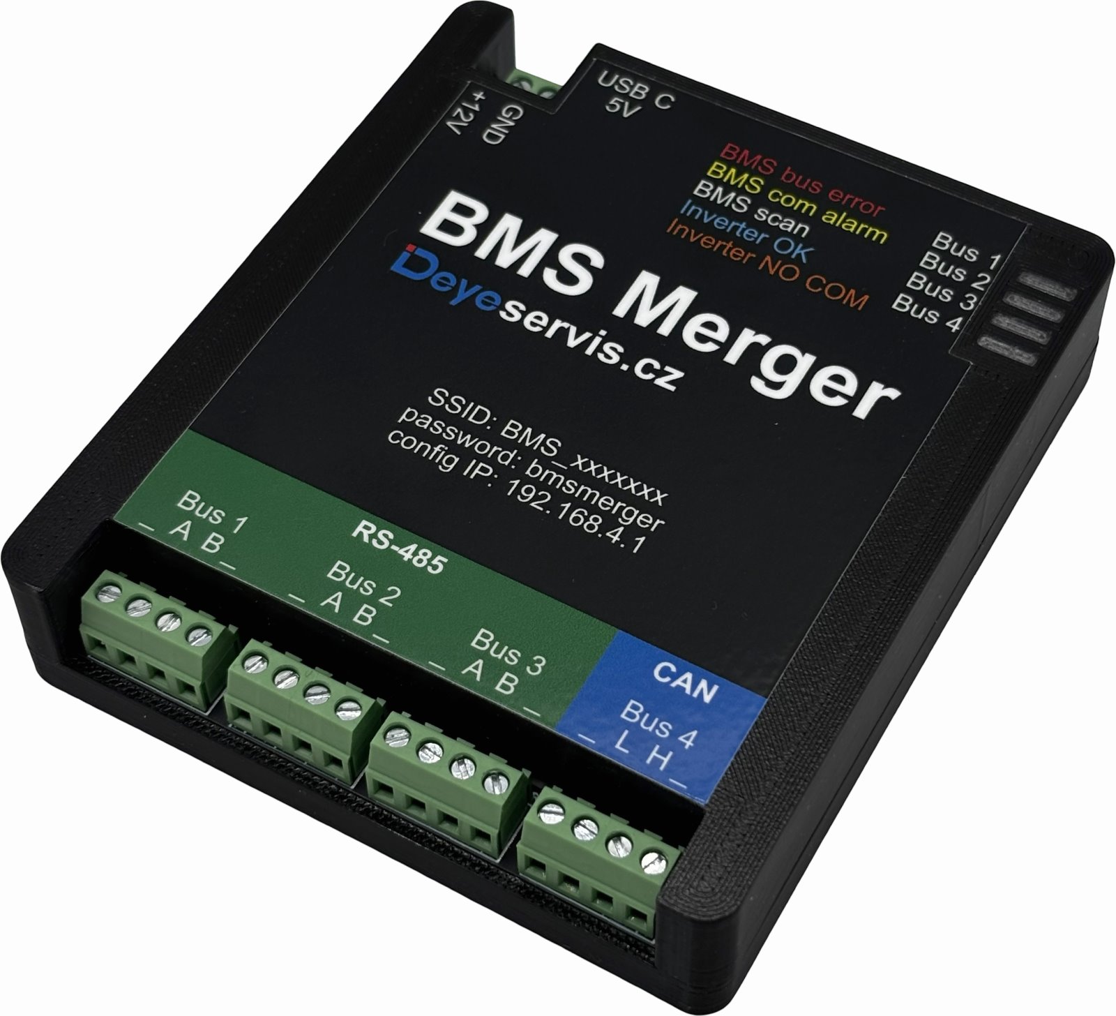 Conexpro BMS merger 3x RS485 to CAN, up to 48 batteries