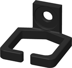 Conexpro kit of 4 rackmount plastic cable management ring 37 x 39mm, black