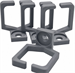 Conexpro kit of 4 rackmount plastic cable management ring 37 x 39mm, black