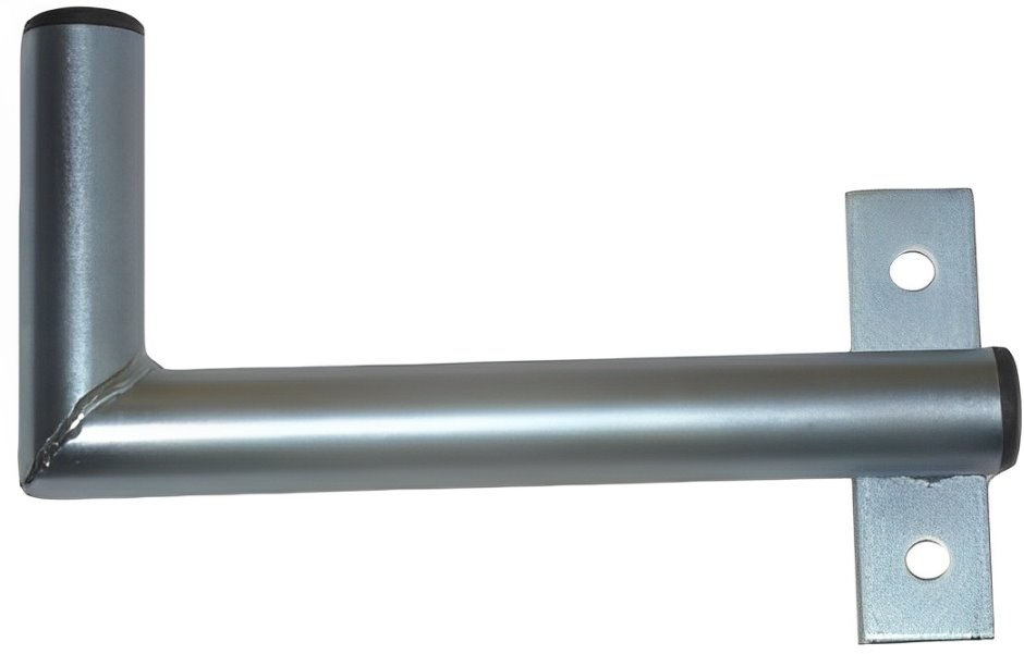 Wall-mounted antenna bracket "L" - right, length 25cm, height 12cm, diameter 32mm