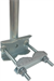 Antenna mast mount "I", height 60 cm, diameter 28 mm, clamp 85 mm, galvanized zinc